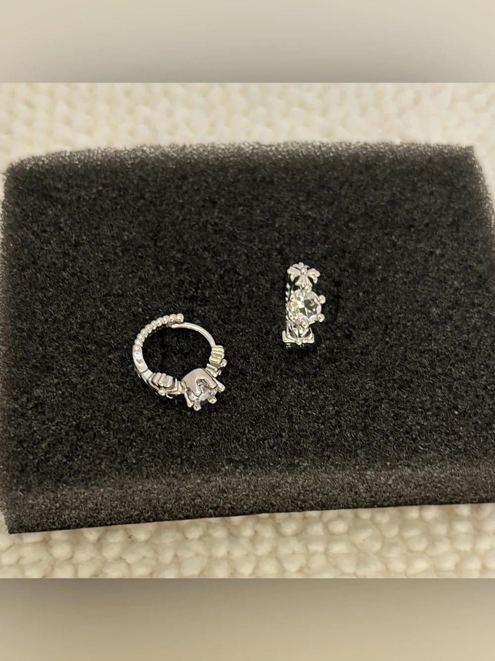 13mm CZ Small Hoop Earrings for Men Women Hip Hop Punk Streetwear Unisex Earring